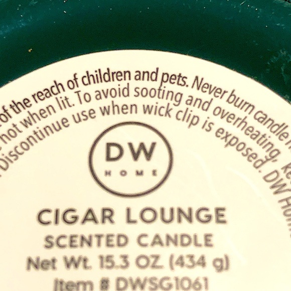 DW HOME CANDLE CIGAR LOUNGE RICHLY SCENTED 2 WICK 15 OZ NEW - Picture 4 of 4